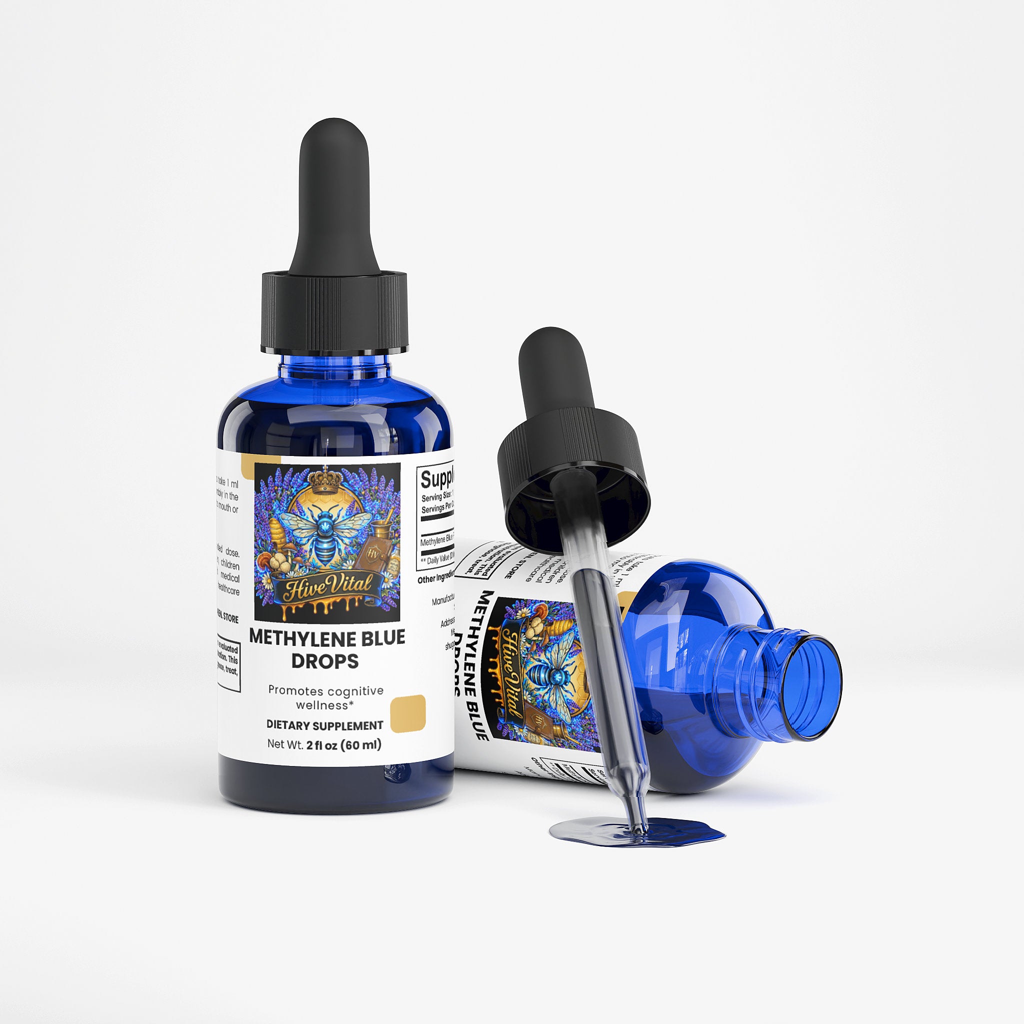 Methylene Blue Drops - Fragrance Free, Alcohol Free, Non-GMO