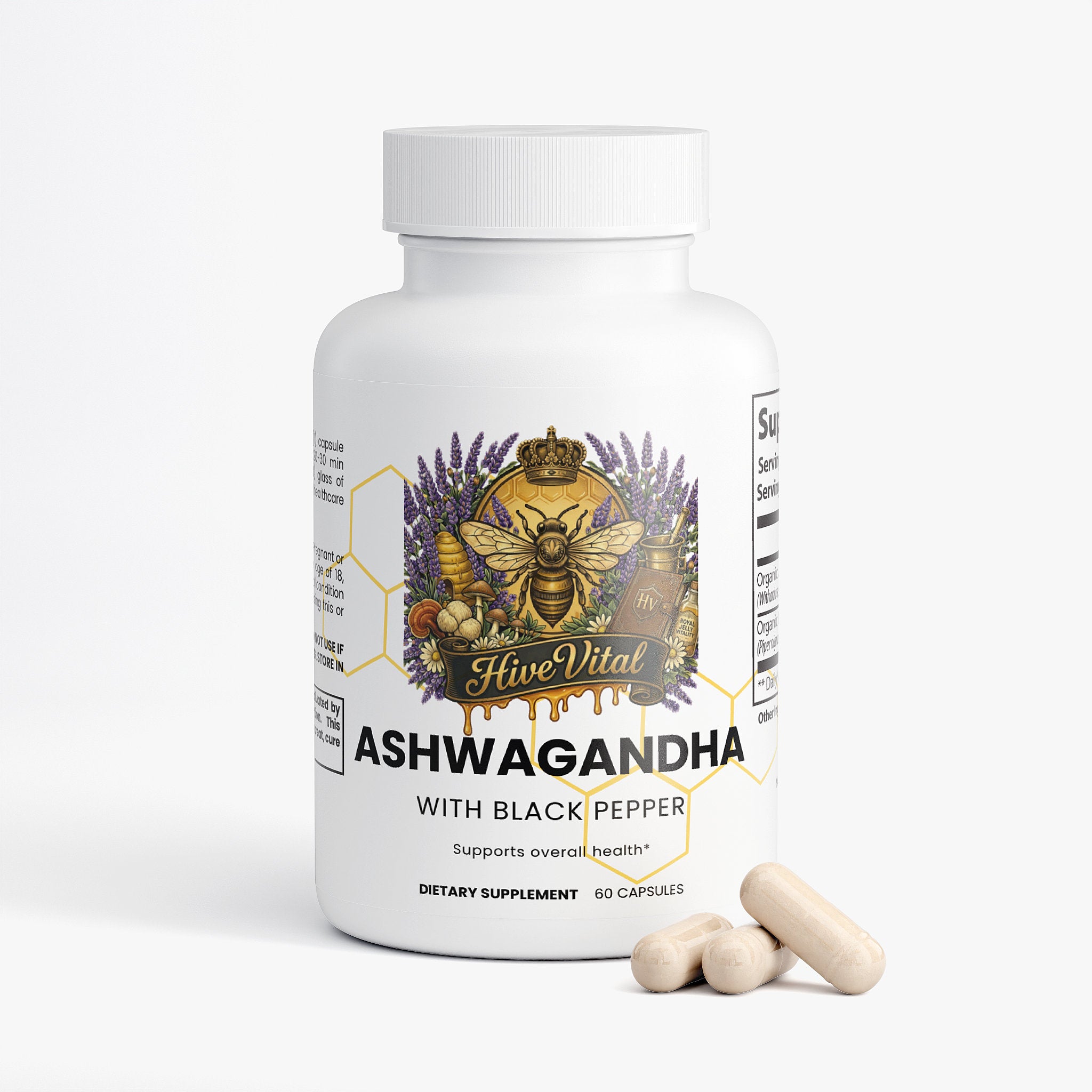 Ashwagandha ~ 100% Natural, Gluten & Lactose Free, Vegan