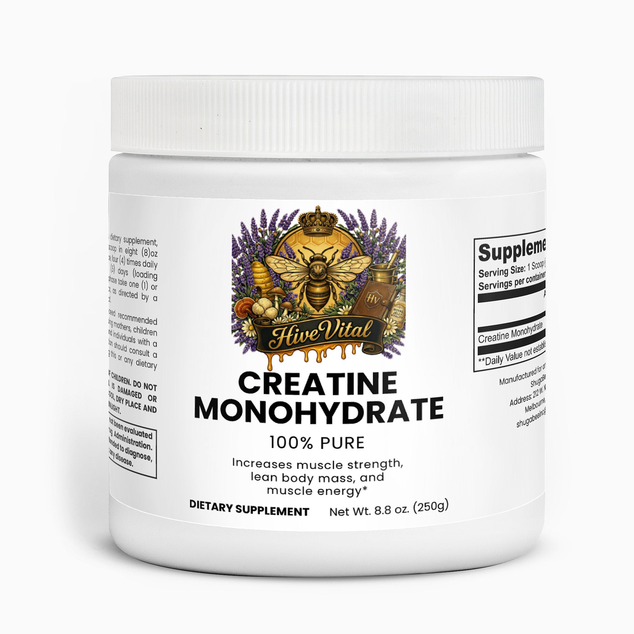 Creatine Monohydrate ~ Gluten & Lactose Free, Non-GMO, Vegan