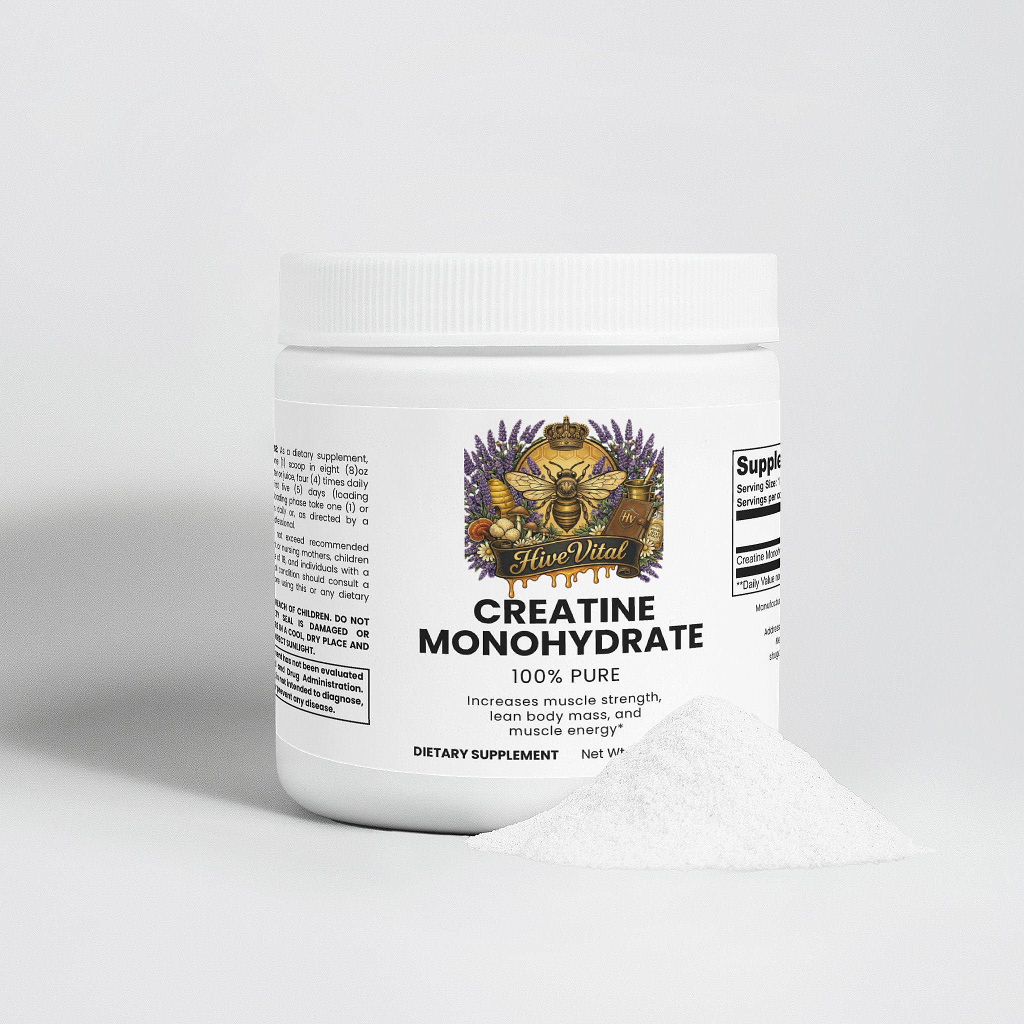 Creatine Monohydrate ~ Gluten & Lactose Free, Non-GMO, Vegan