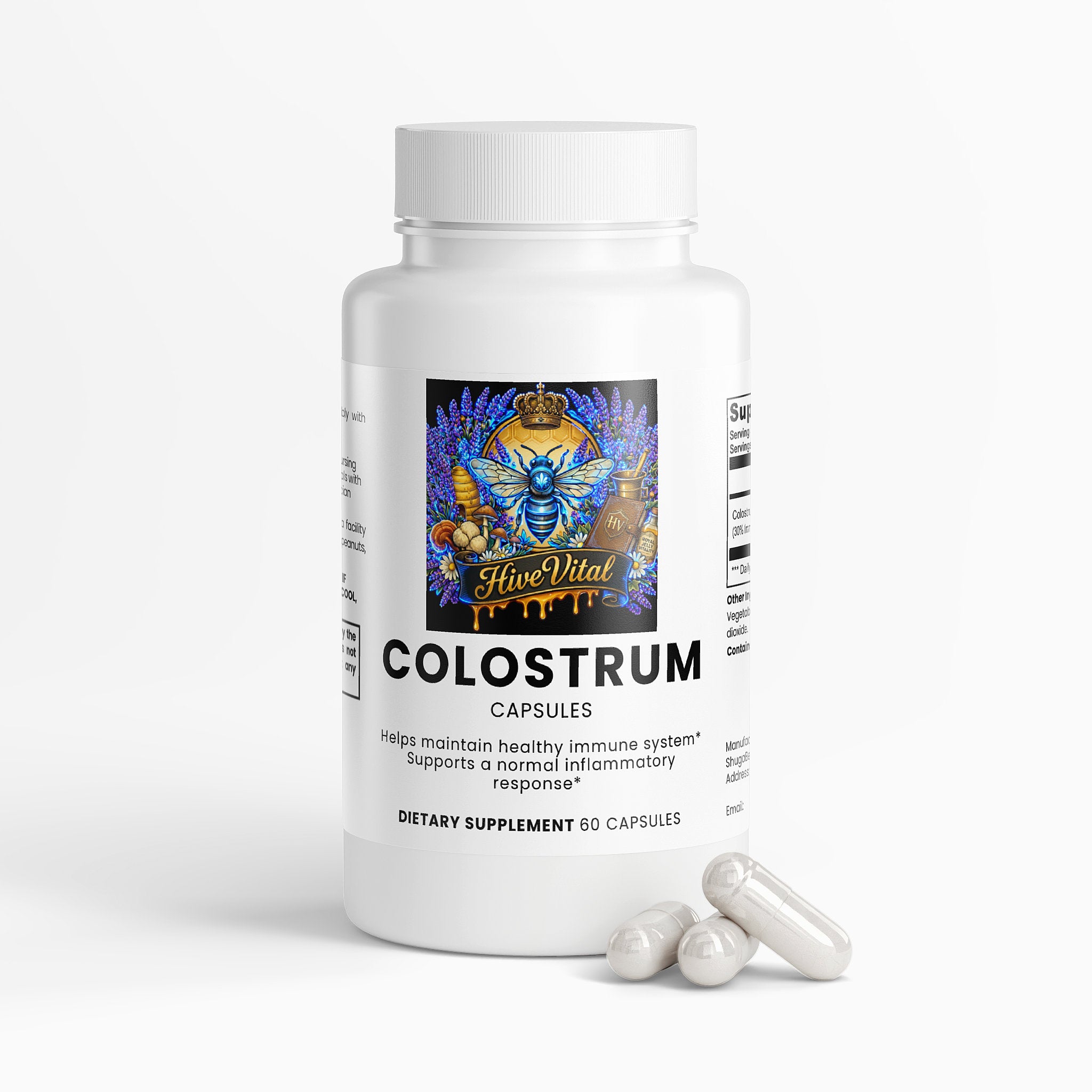 Colostrum Capsules ~ 500MG ~ Non-GMO