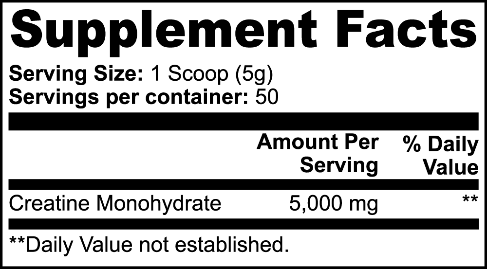 Creatine Monohydrate ~ Gluten & Lactose Free, Non-GMO, Vegan
