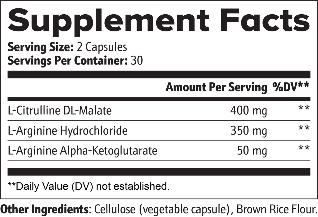 L-Citrulline & L-Arginine Stack ~ Vegan, Non-GMO, Gluten Free