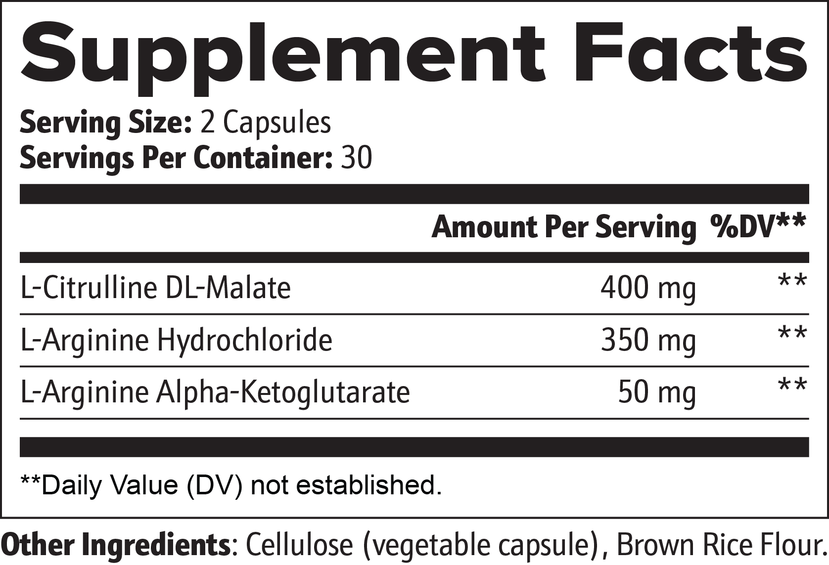 L-Citrulline & L-Arginine Stack ~ Vegan, Non-GMO, Gluten Free