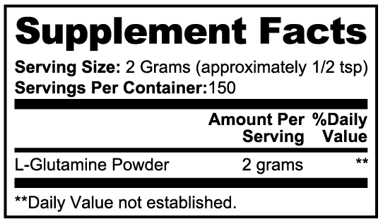 L-Glutamine Powder ~ Vegan, Non-GMO